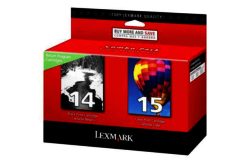 Lexmark 80D2979 No. 14 and No. 15 Standard Ink Cartridges.